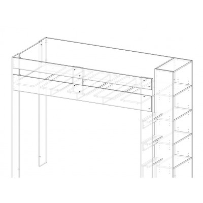 Split upper bunk guard rail modification